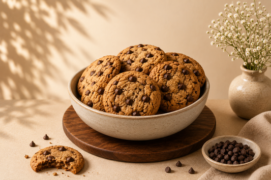 Freshly baked eggless cookies